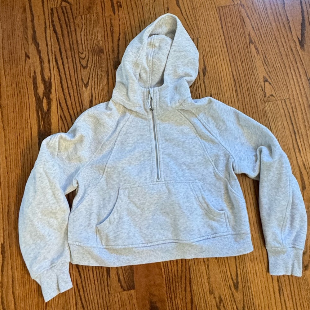 LULULEMON Scuba Oversized Half Zip Hoodie Gray M/L
